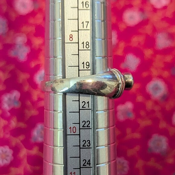 Lapis Lazuli Bezel Sterling Silver Ring Boho Chunky Thick 925 Size 9 Vintage - Picture 3 of 9